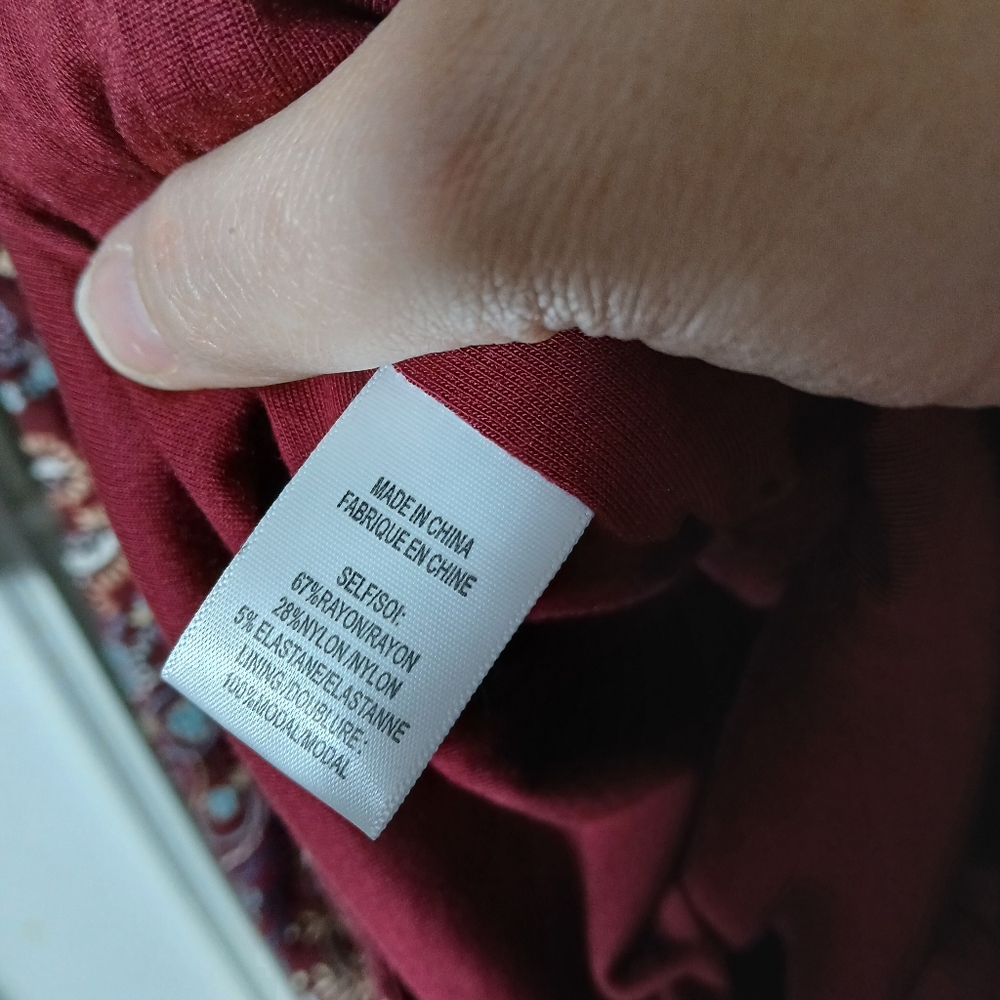 HAUTE HIPPIE dress 3/4 Sleeve MERLOT burgundy Heavily Embroidered Sheath Size 6 - Picture 10 of 15